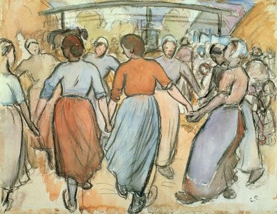 The Round by Camille Jacob Pissarro